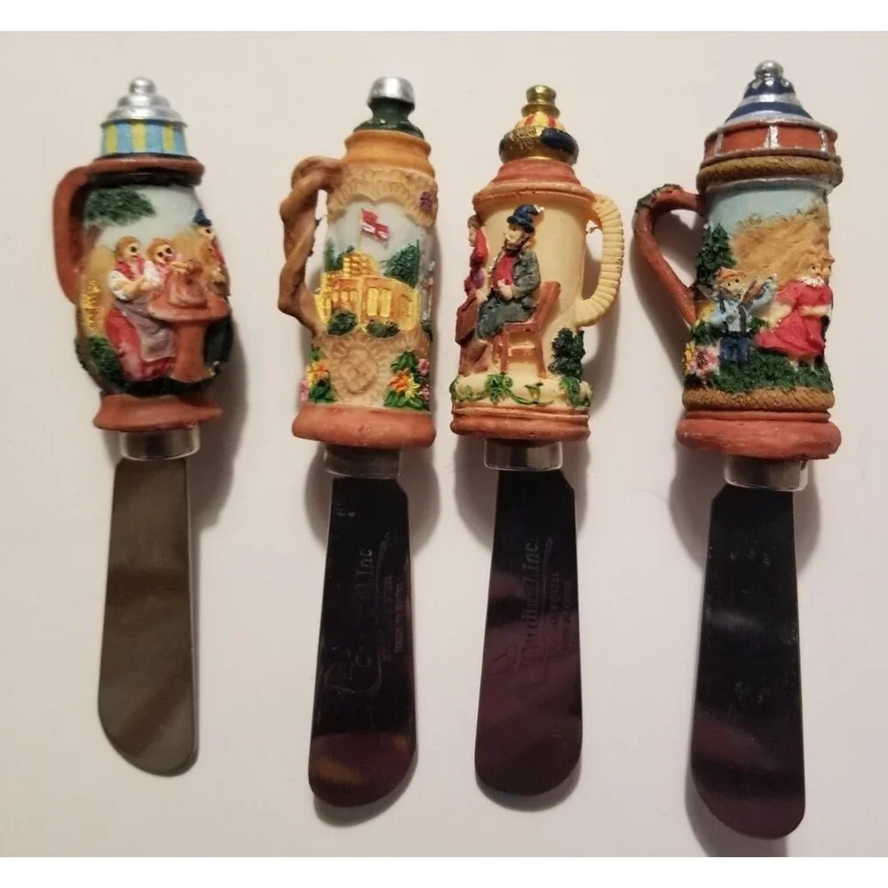 Beer Stein Gourmet Spreaders by Spreadables Set of 4 Stainless Steel
